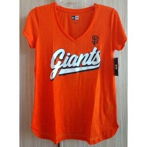 San Francisco SF Giants Women's Shirt Sz Small Orange New Era NWT